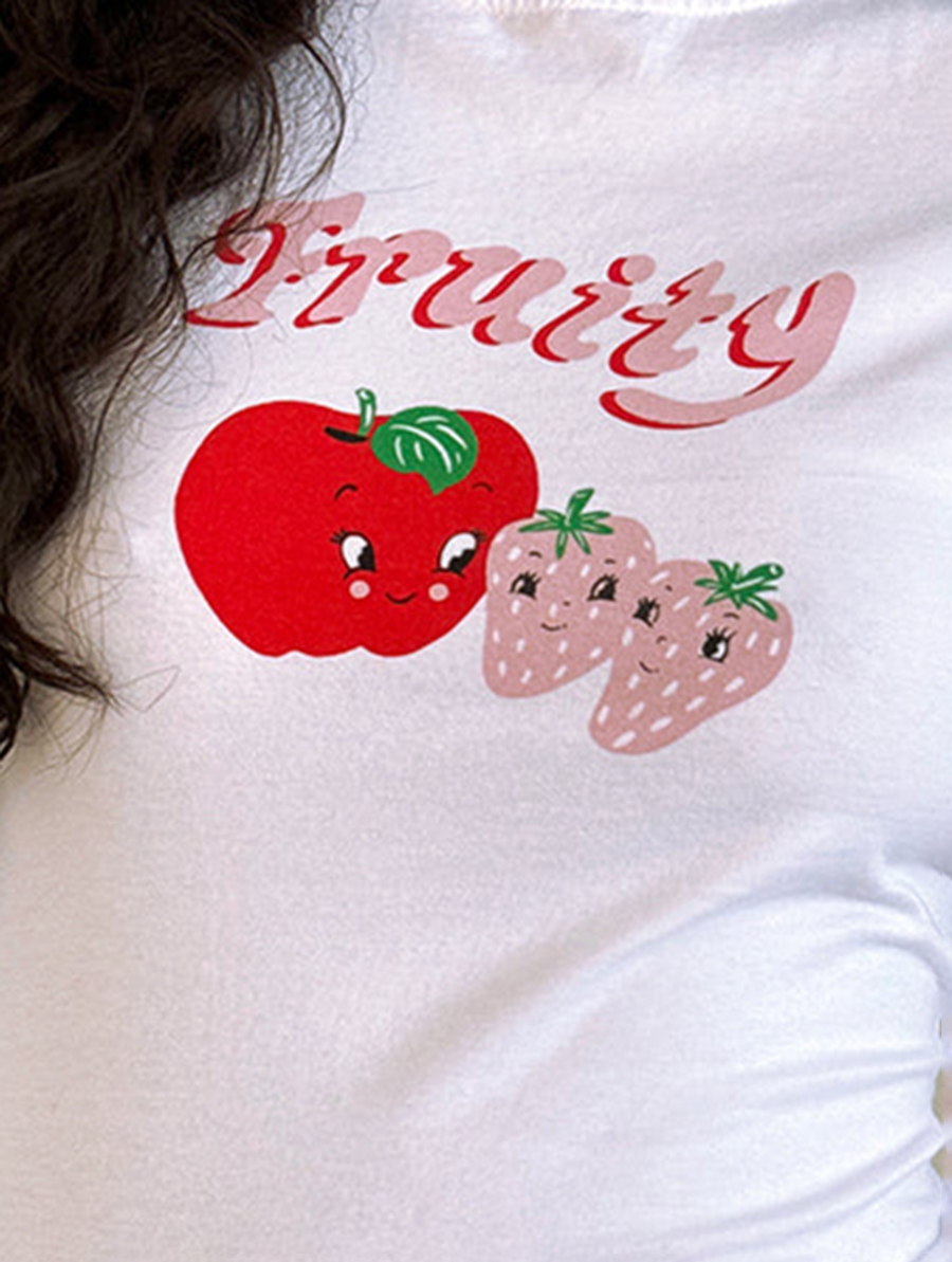 Sutin Tee In White Fruity