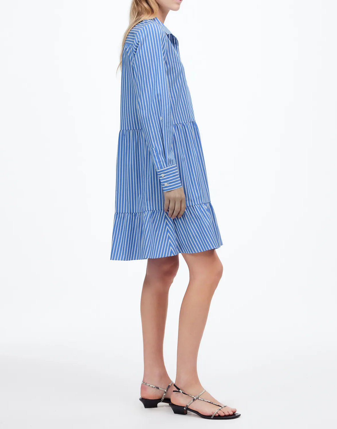 Tie-Waist Tiered Midi Dress