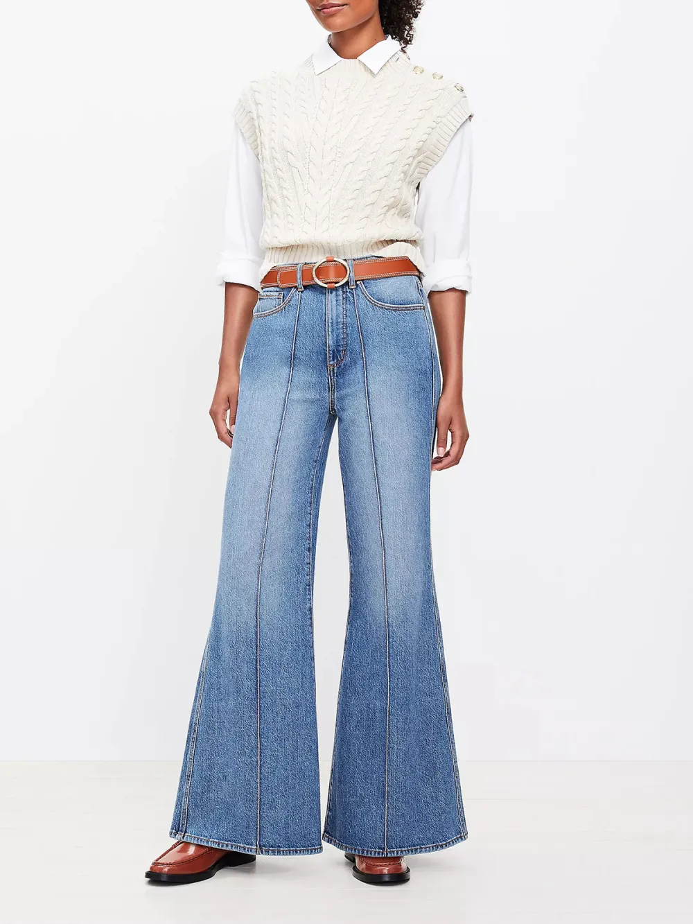 High Rise Super Flare Jeans in Vintage Indigo Wash