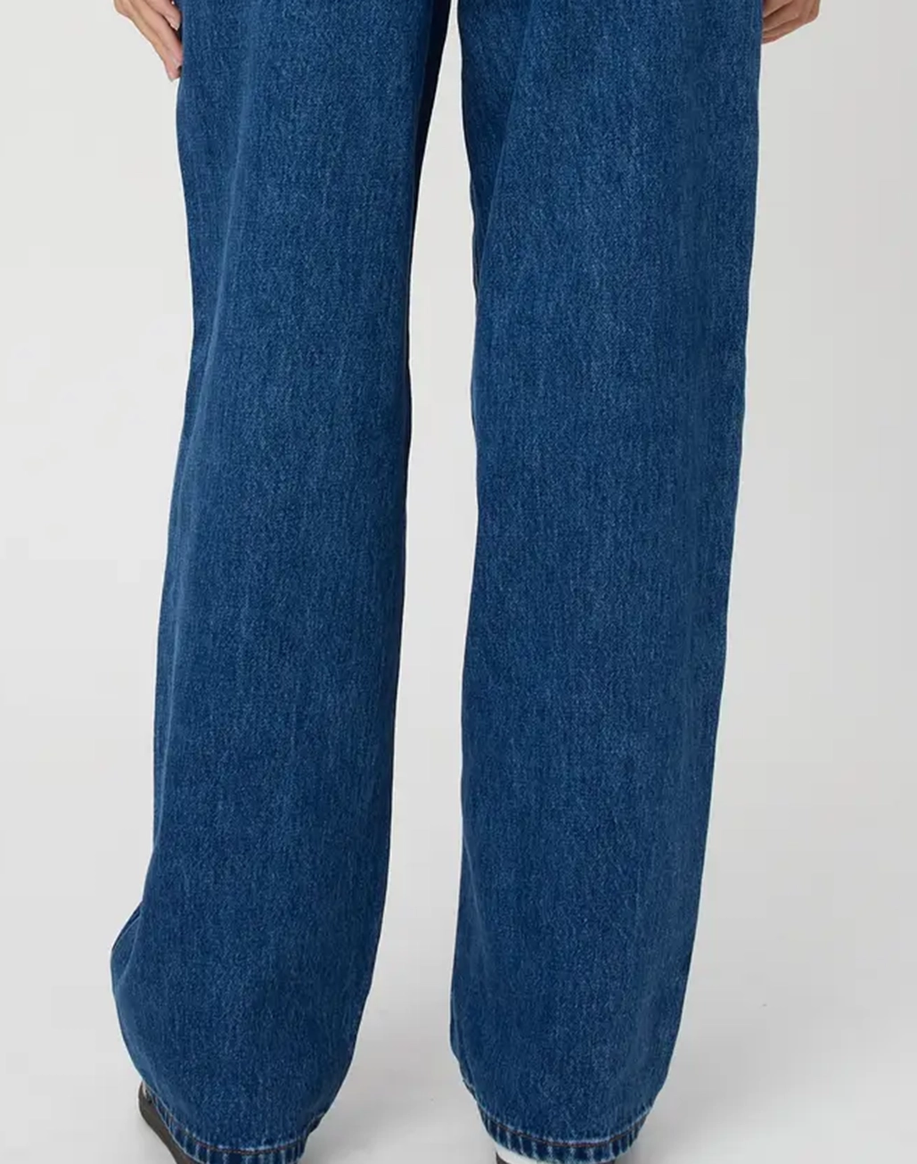 Double Waistband Straight Leg Jean