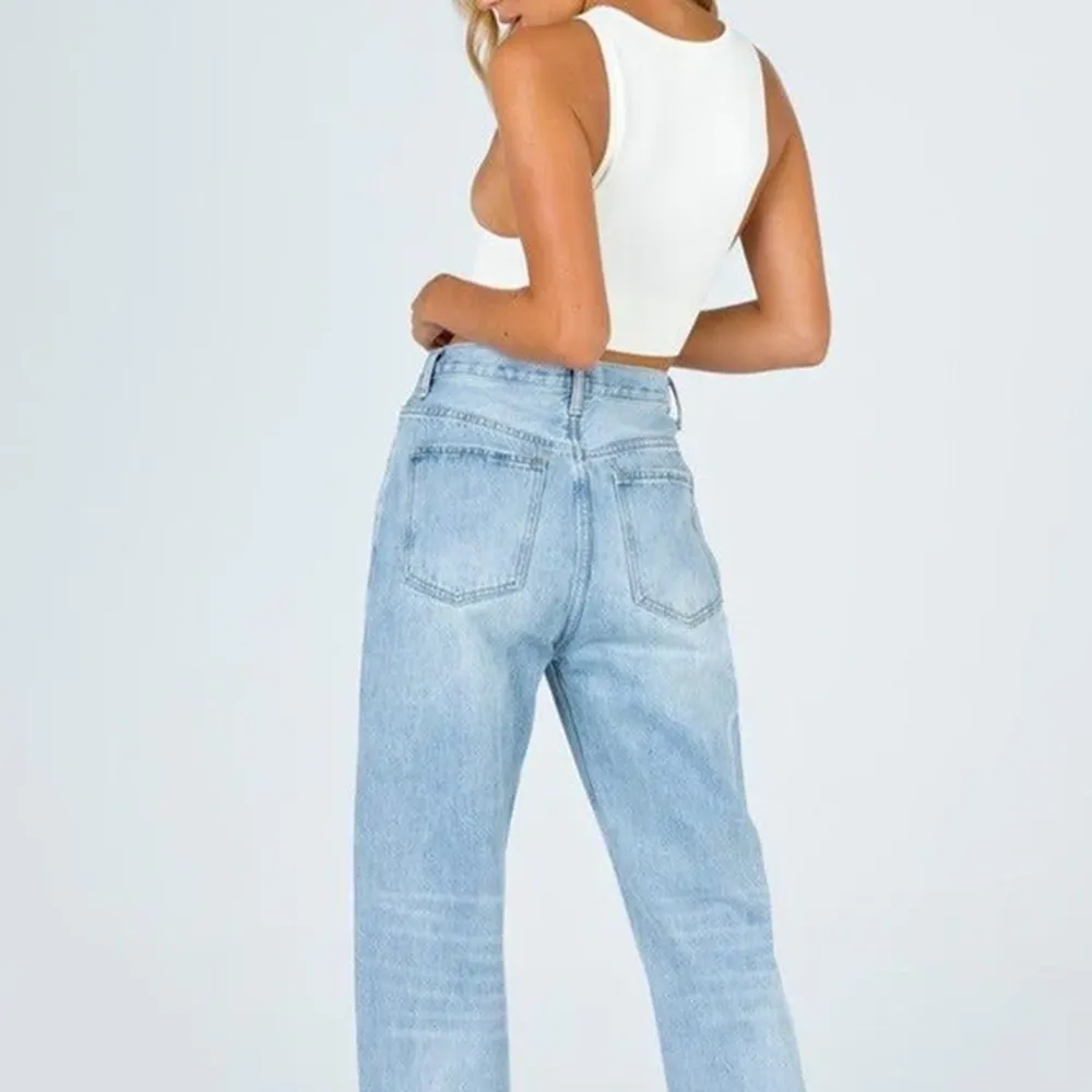 Rodeo Asymmetric Straight Leg Jeans