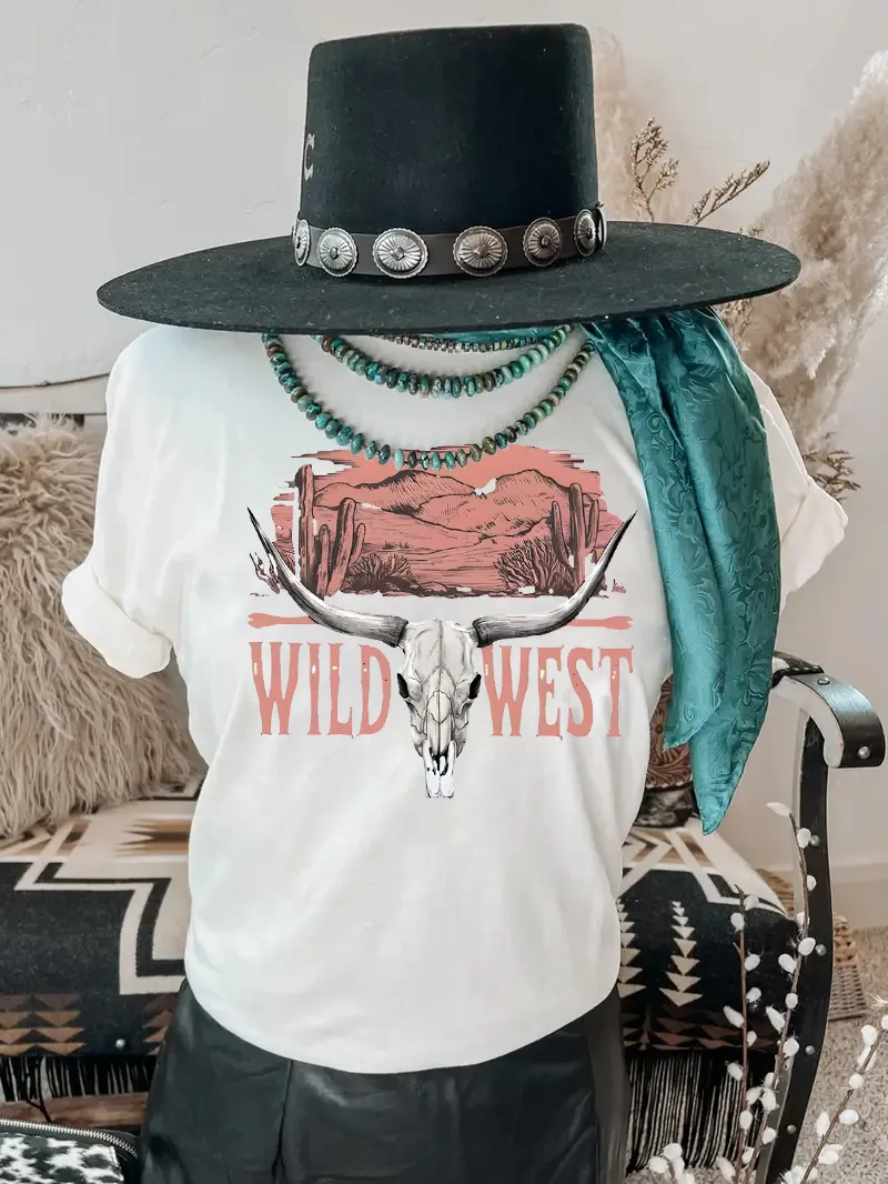 Wild West Desert Roads Graphic T-shirt