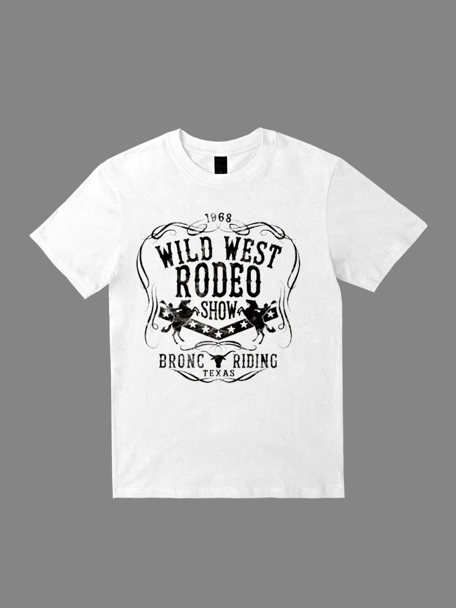 Wild West Cowboy Performance Slogan T-shirt