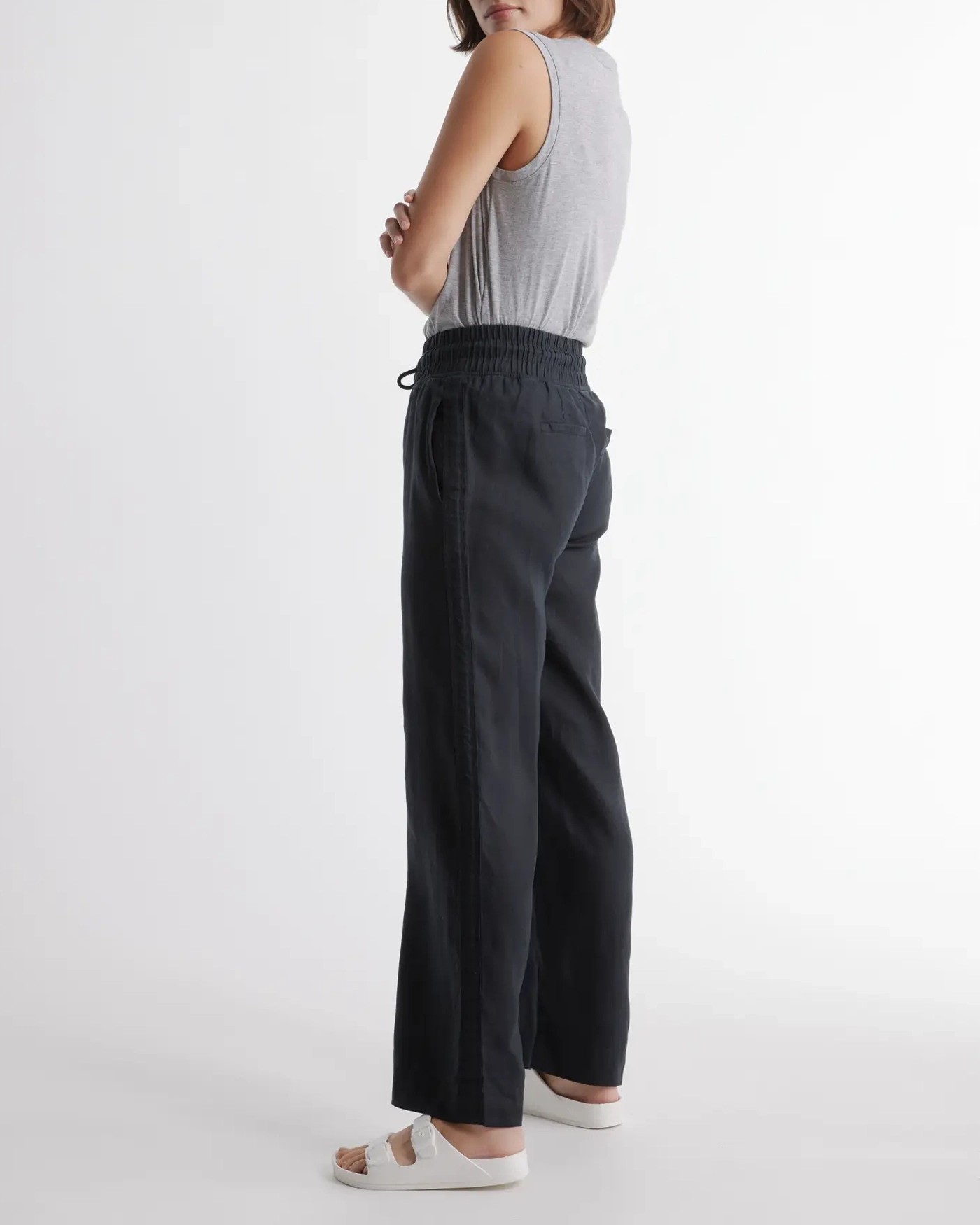 Cotton & Linen Wide Leg Pants