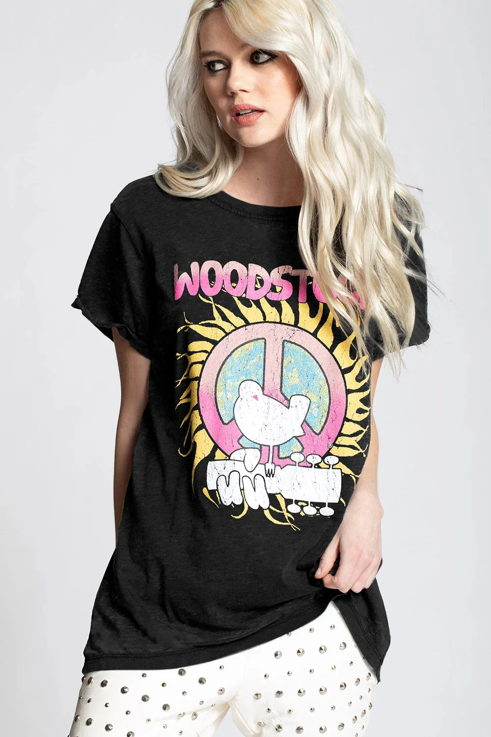 Woodstock Sun & Peace Sign Tee