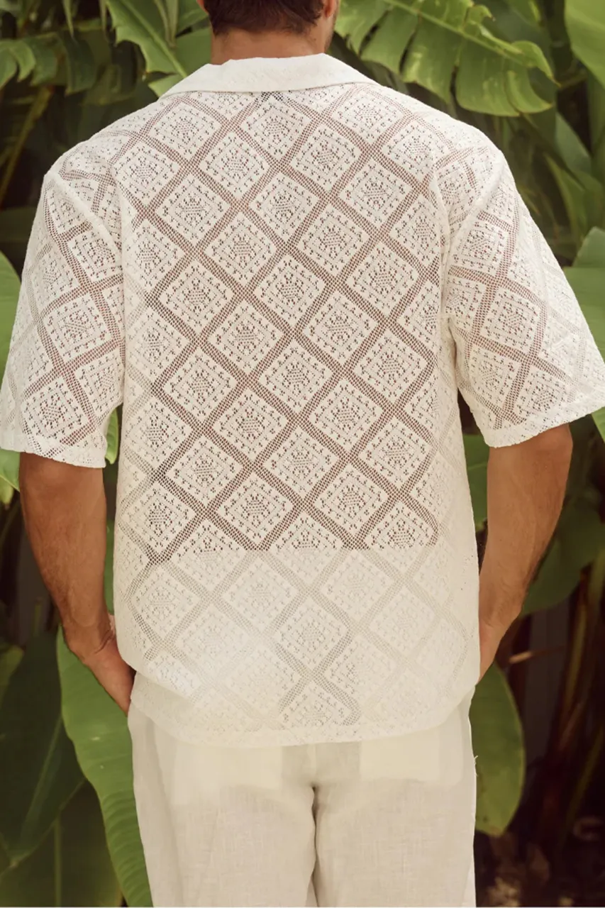 MESH WHITE TULUM SHIRT