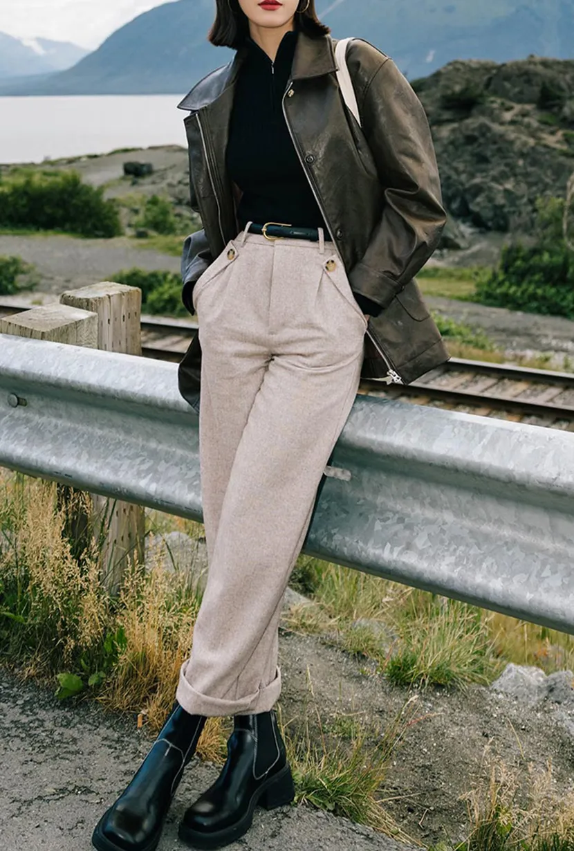 Reign Wool Pants - Oatmeal