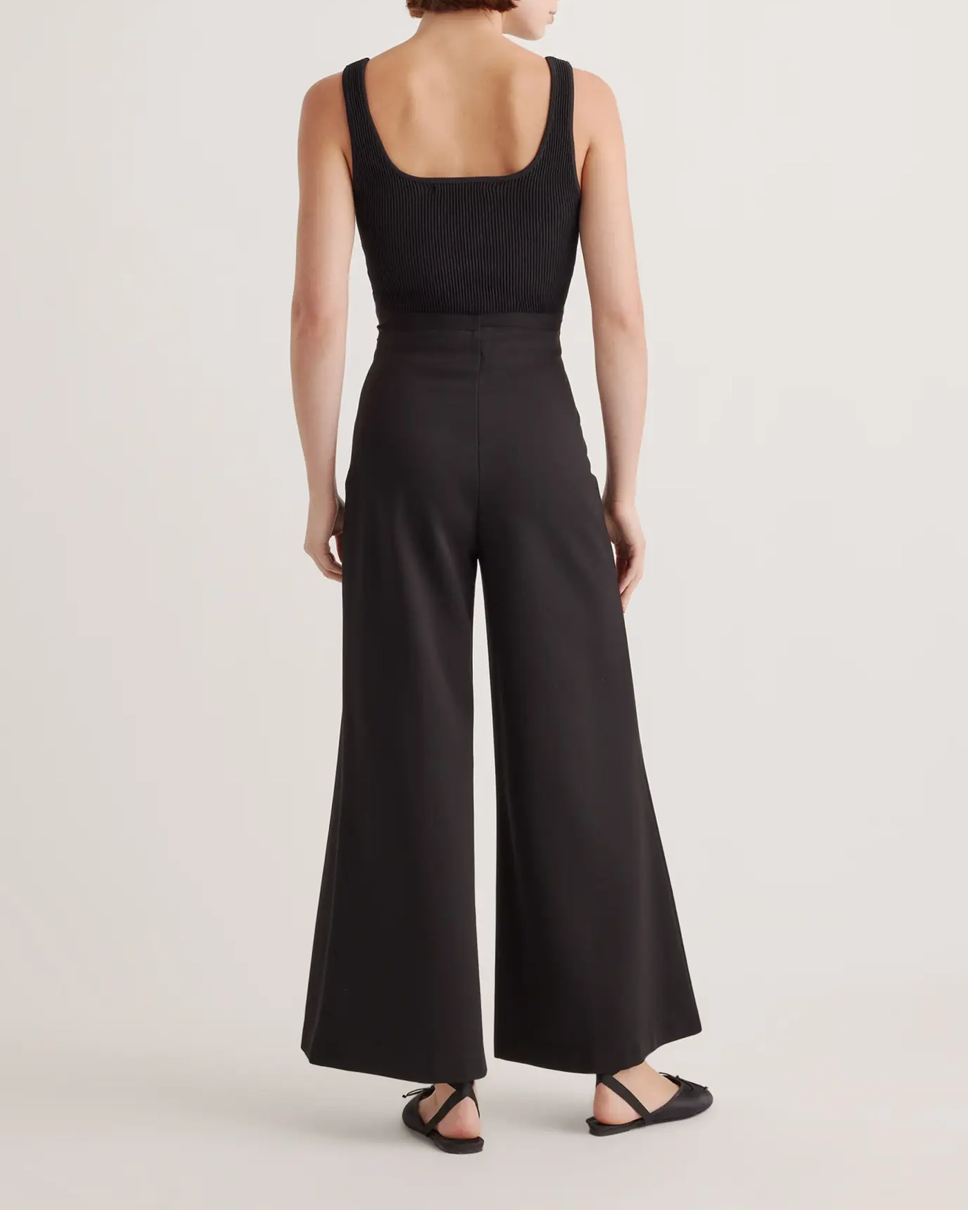 Ultra-Stretch Ponte Super Wide Leg Ankle Pants