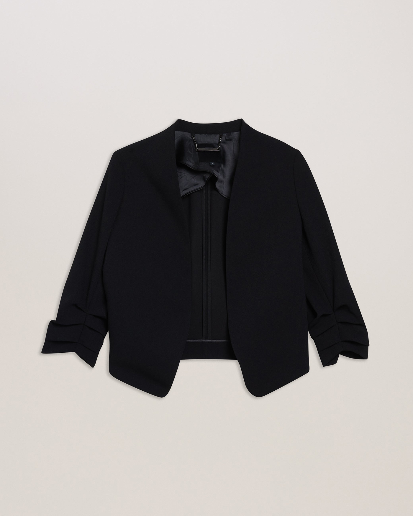 Popsy 3/4 Sleeve Crop Jacket Black