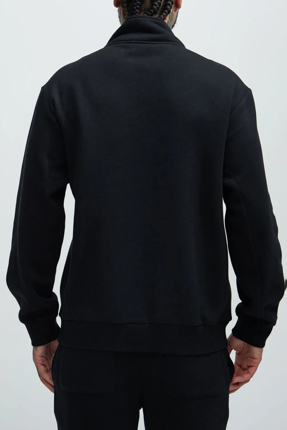 Quarter Zip Collar Sweatshirt