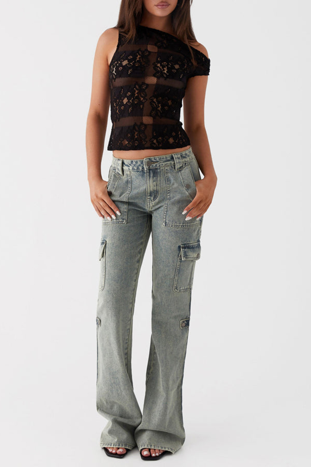 Zephee Flare Jeans - Washed Denim