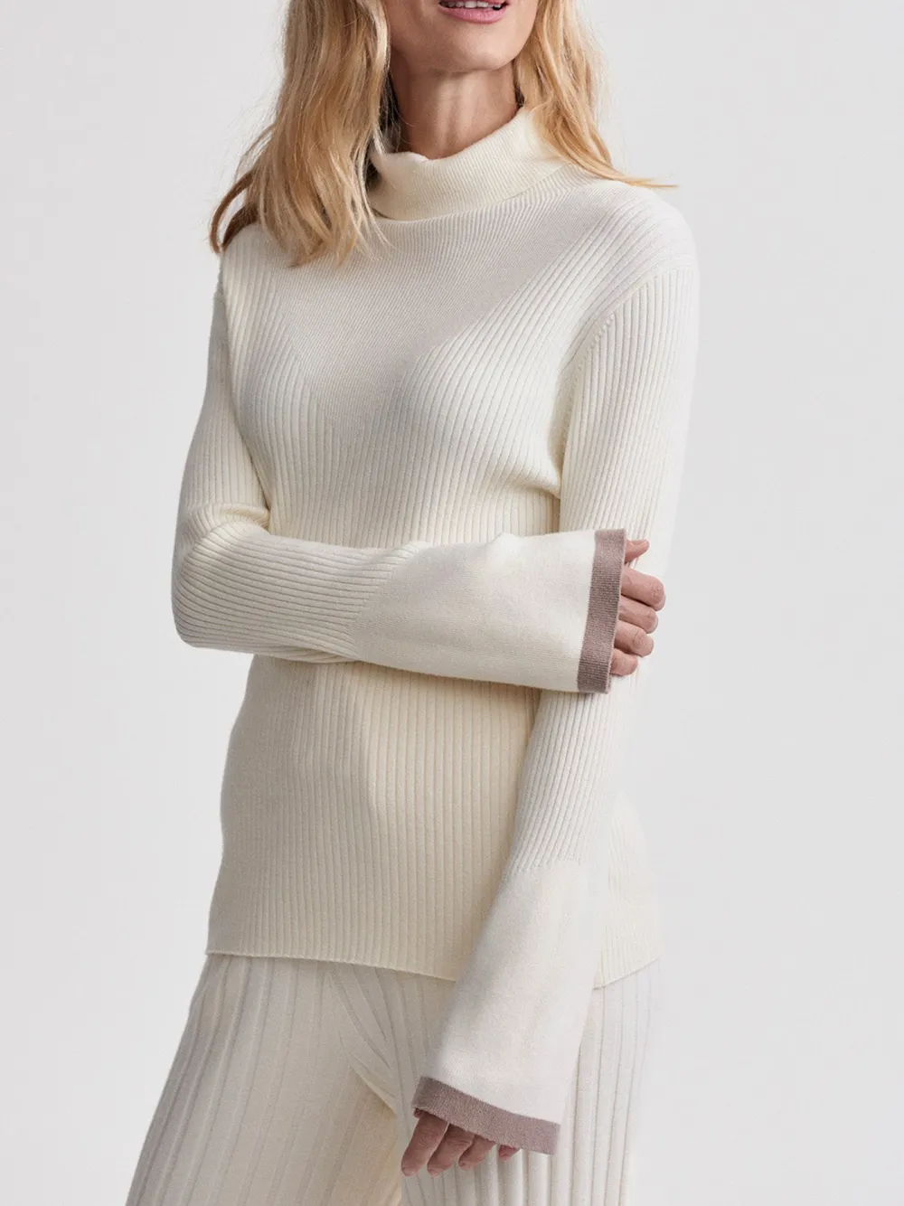 Ravena Rib Knit High-Neck Top