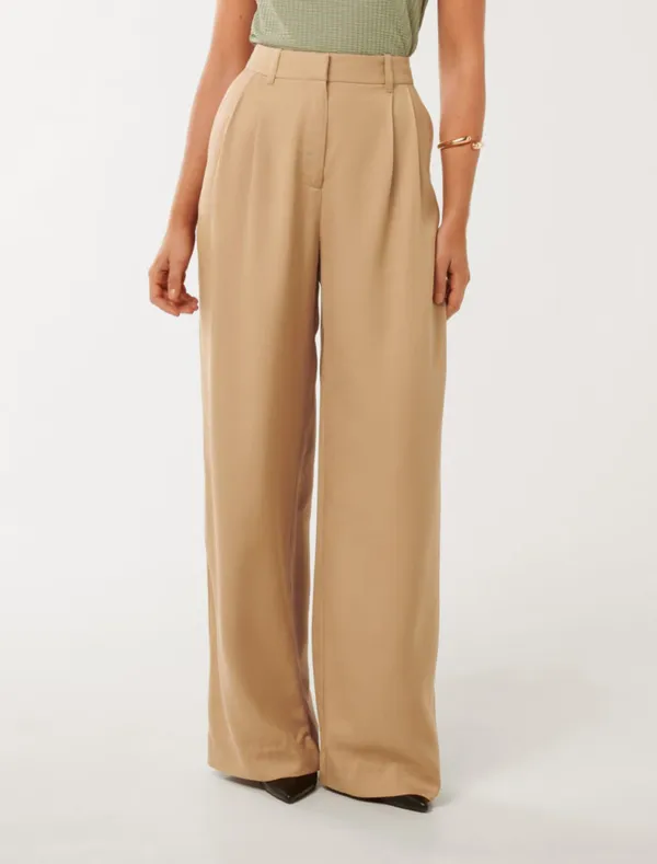 Mikayla Pleated Wide-Leg Pants