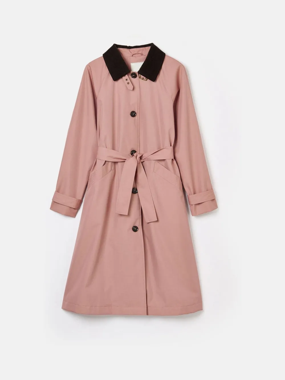 Epwell Pink Waterproof Belted Trench Coat