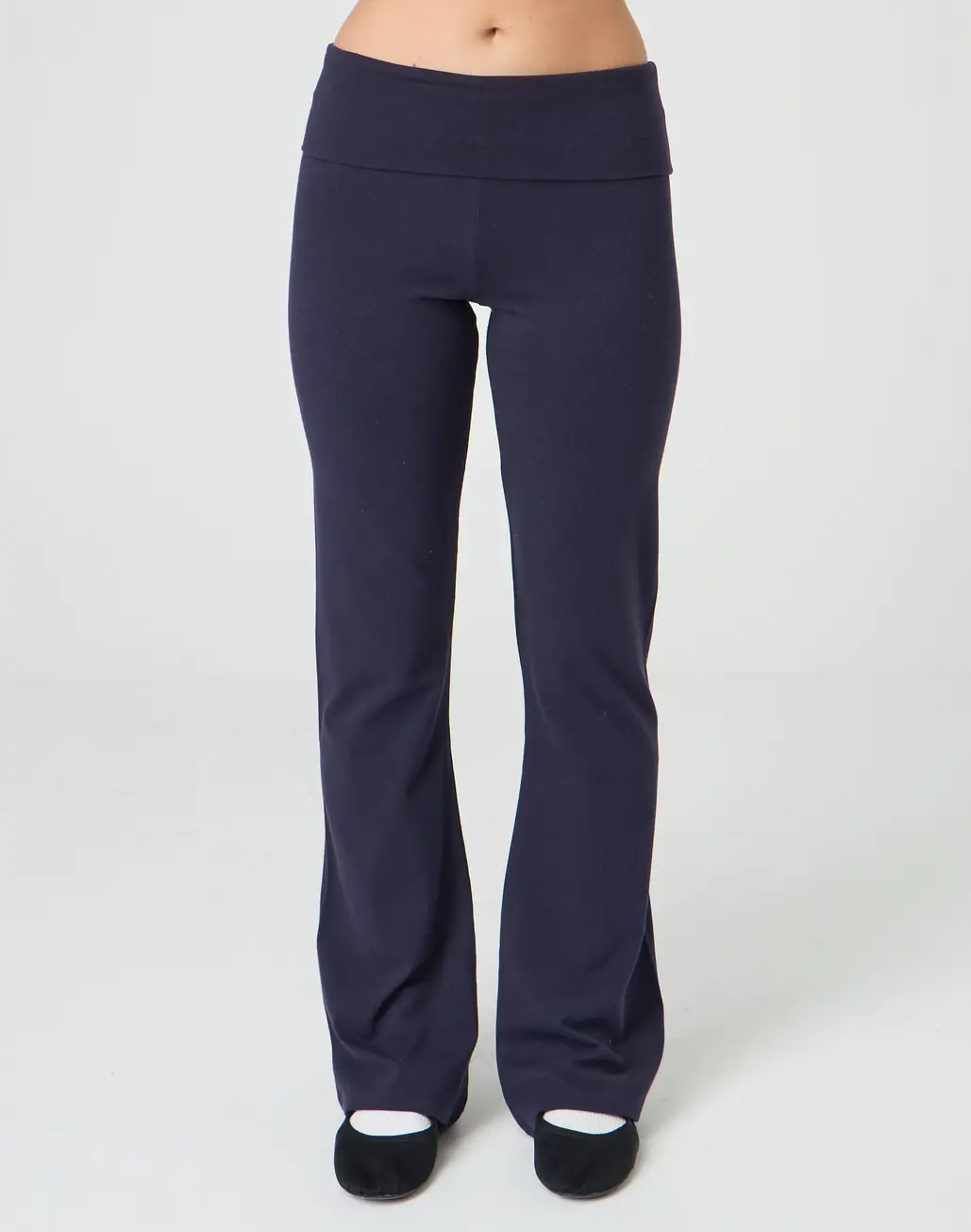 Cotton Foldover Flare Pant