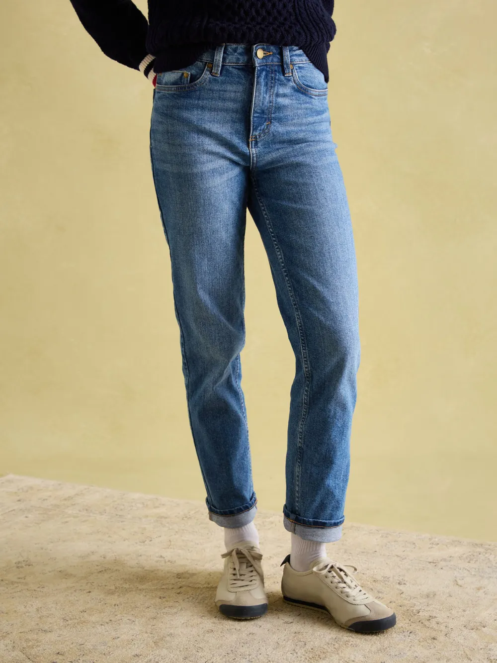 Mid Blue Straight Fit Jeans