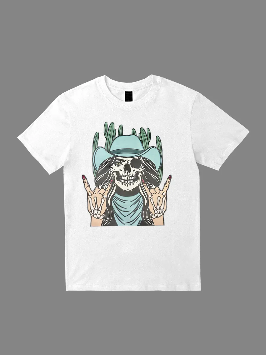 Wild Skeleton Cowboy Knight T-shirt from the West