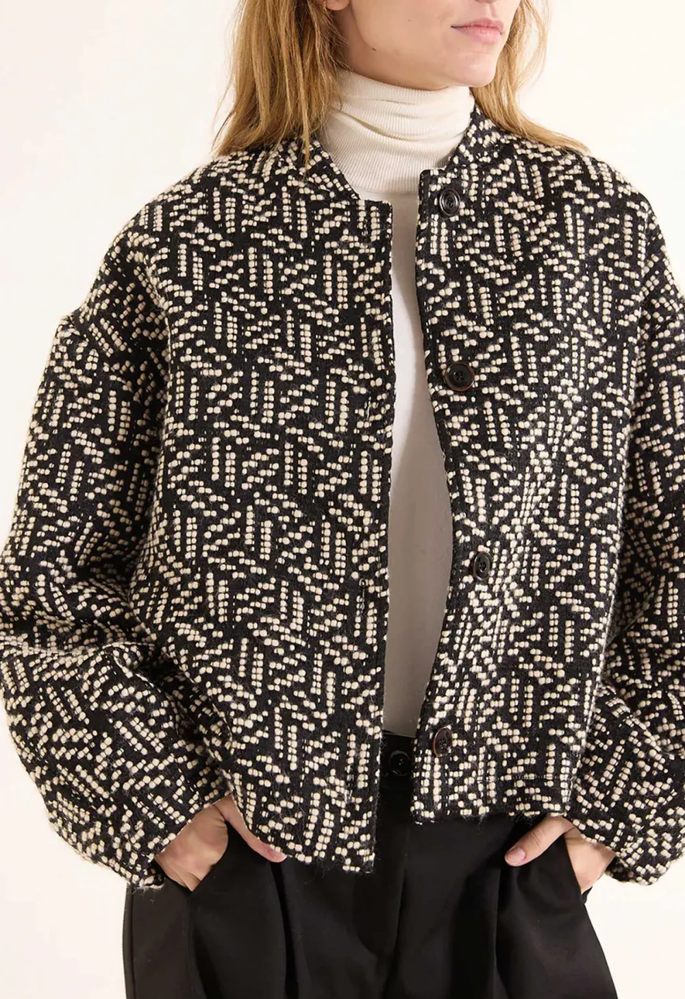 Random Pattern Fashion Coat