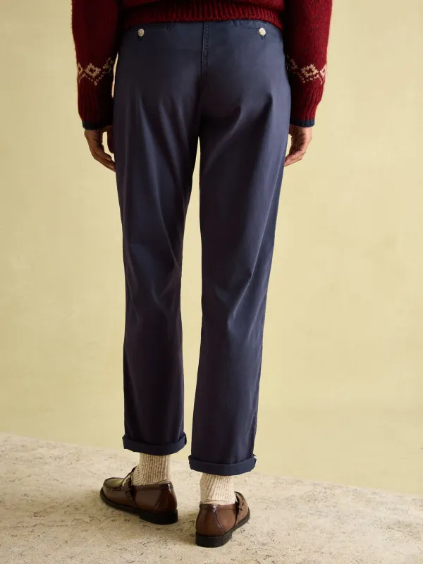 Hesford Navy Blue Chino Trousers