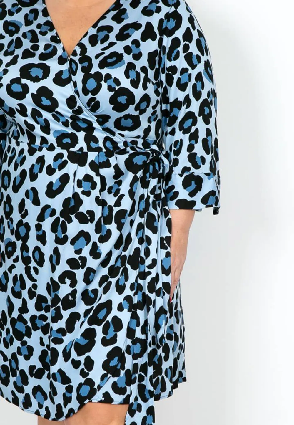 Blue and Navy Animal Print Dress