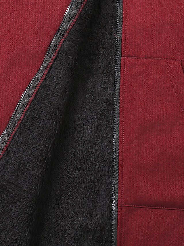 Women's Plus Size Curve Coat Hooded Coat Winter Fall Warm Mid-Length Short Chic Elegant Oversize Sport Vintage Zip Pocket Thick Coats Jacket Sweatshirt Parka Blouson