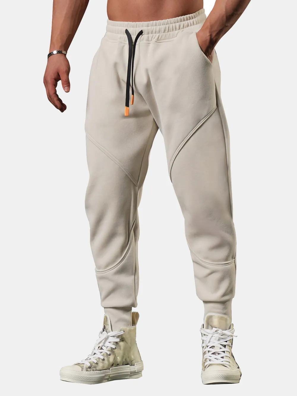 Man Split Cropped Joggers