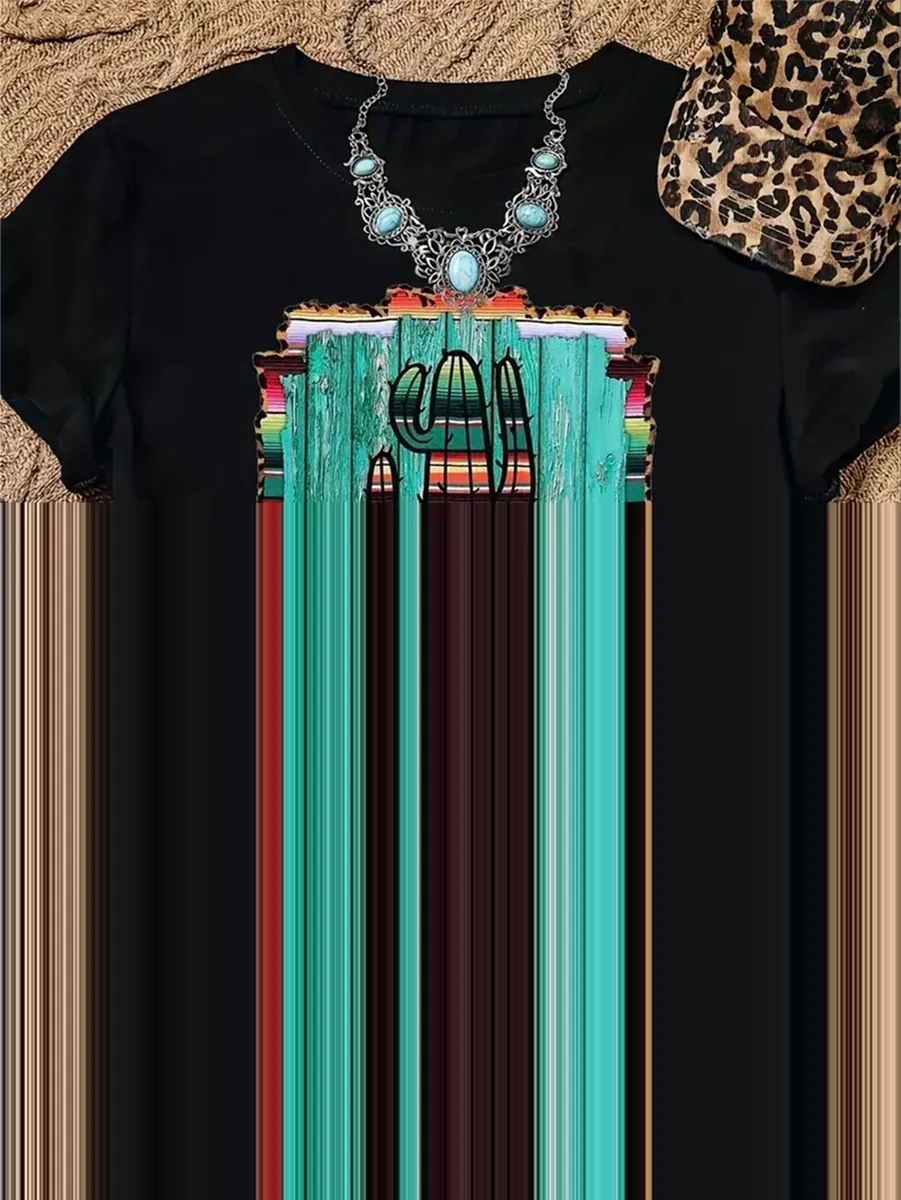 Serape Cactus Tee