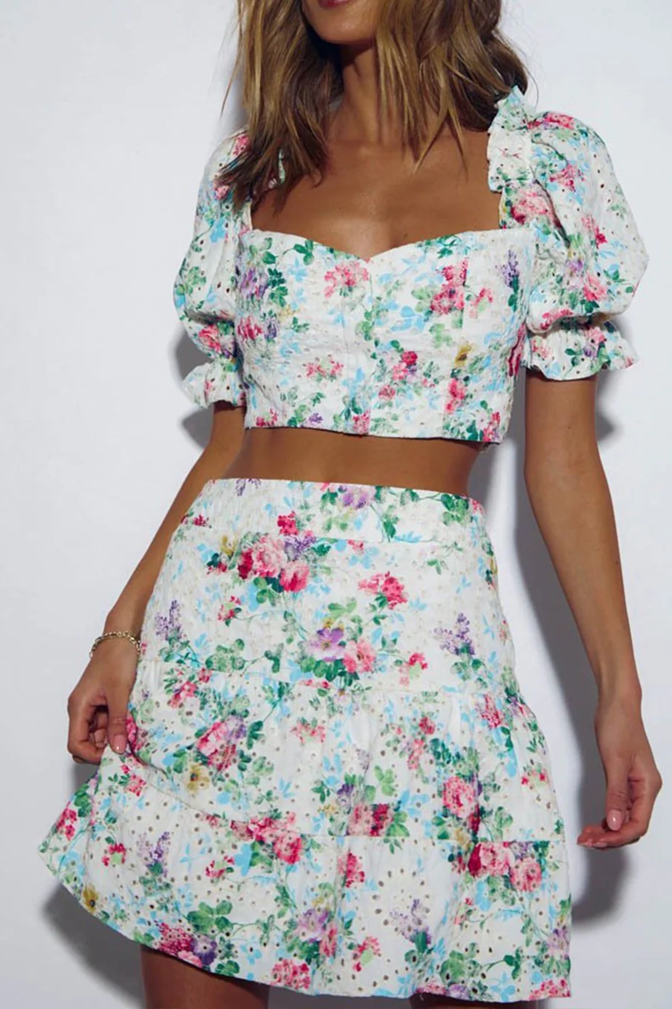 Bahama Skirt (White Floral)