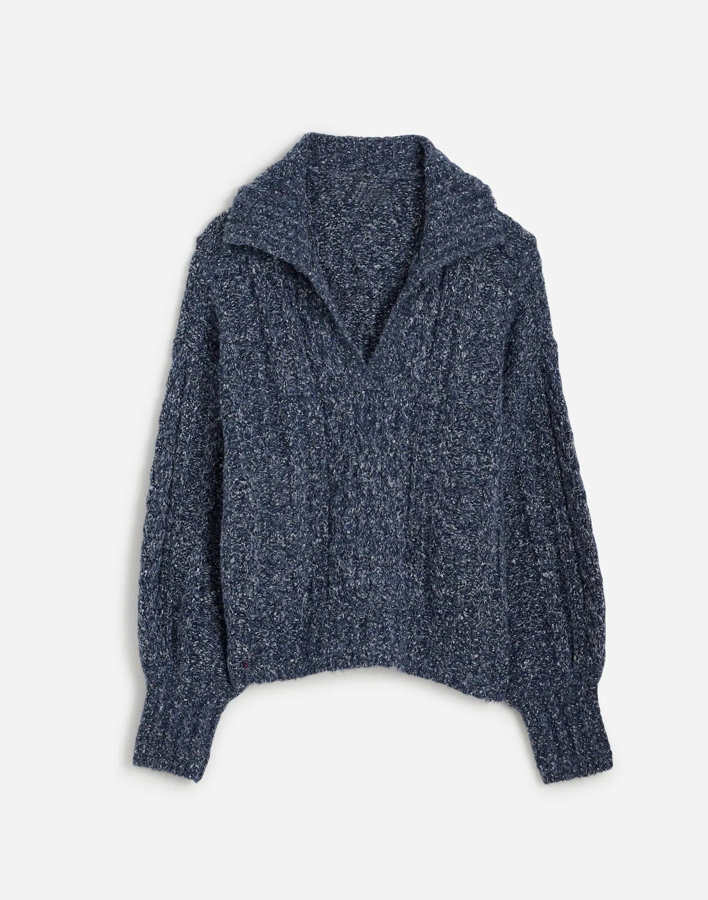 Cotton Wool Blend Cable-Knit Sweater