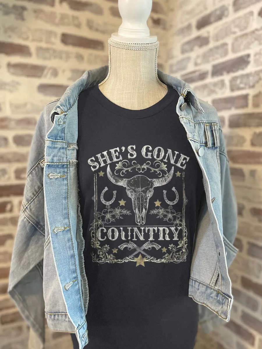 SHES GONE COUNTRY Western Vibes T-shirt