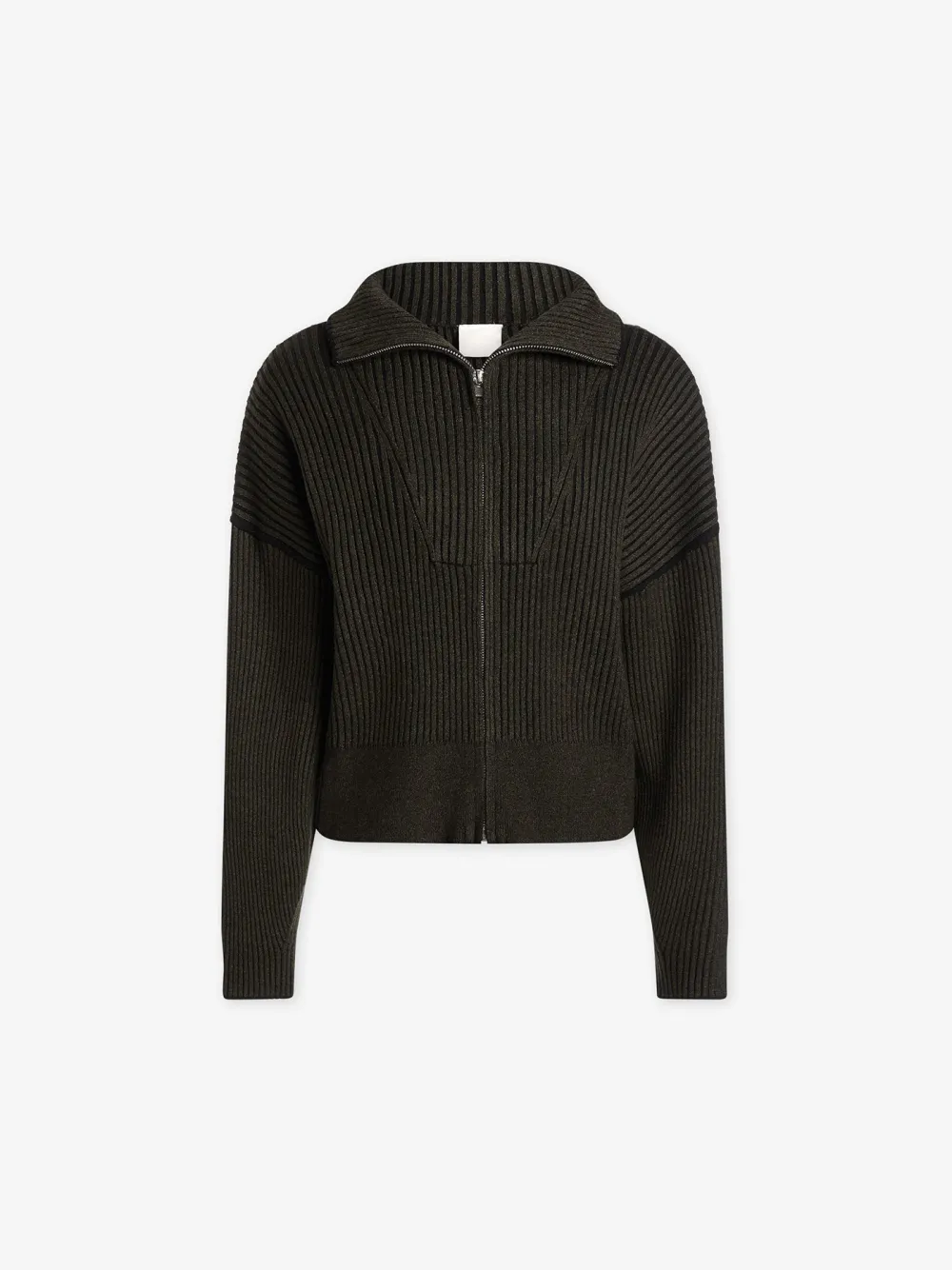 Carmen Zip-Through Rib Knit