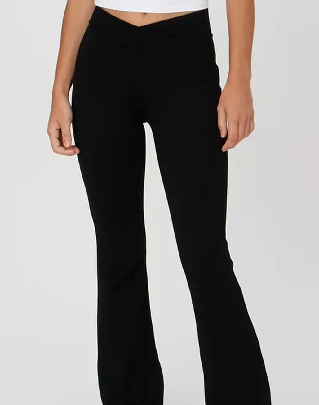 V Front Fitted Ponte Pant