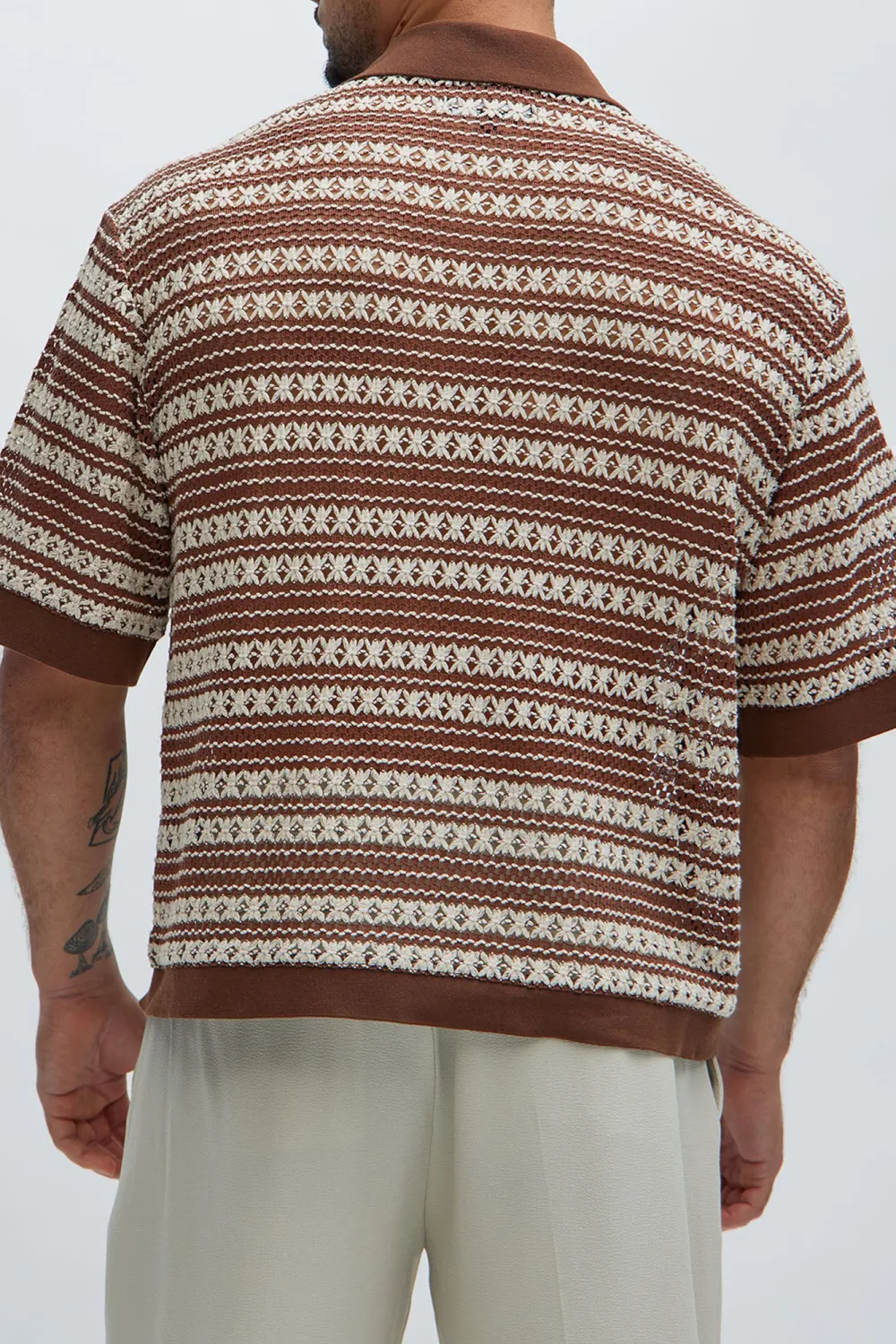 Mario Textured Shirt - Brown/combo