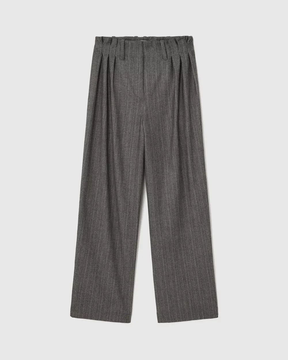 Herringbone Wool-Blend Trousers