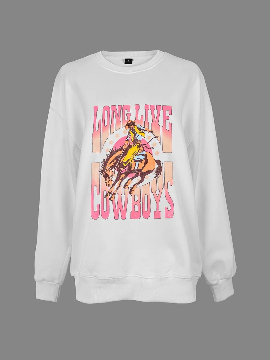 Long Live Cowboys Graphic Sweatshirt