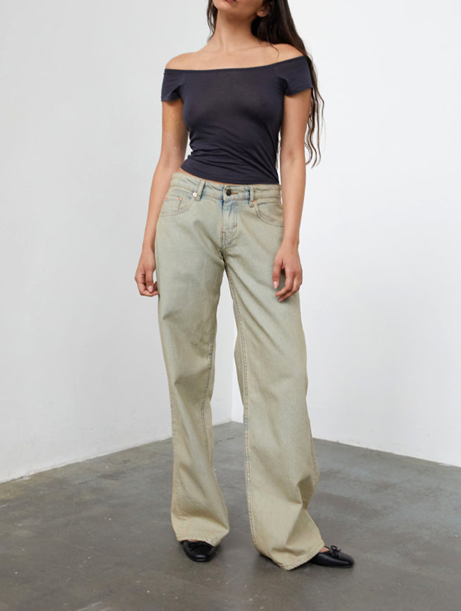 Desert Sand Wash Low Rise Roomy Jeans