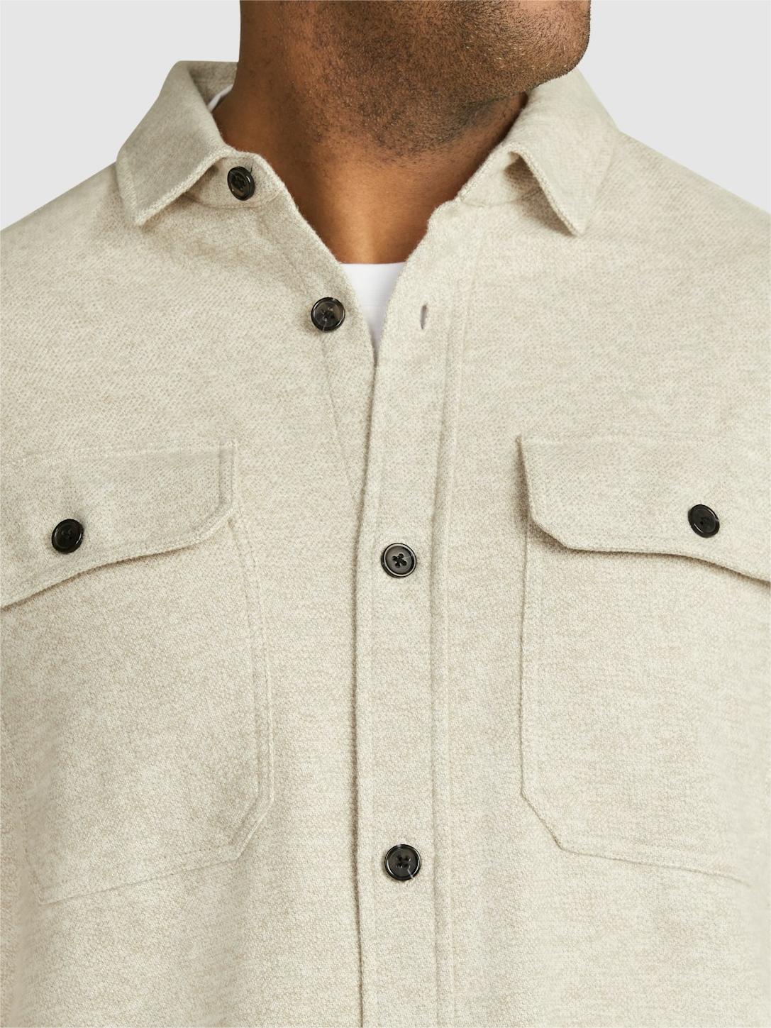 OATMEAL BRAYDON BRUSHED OVERSHIRT