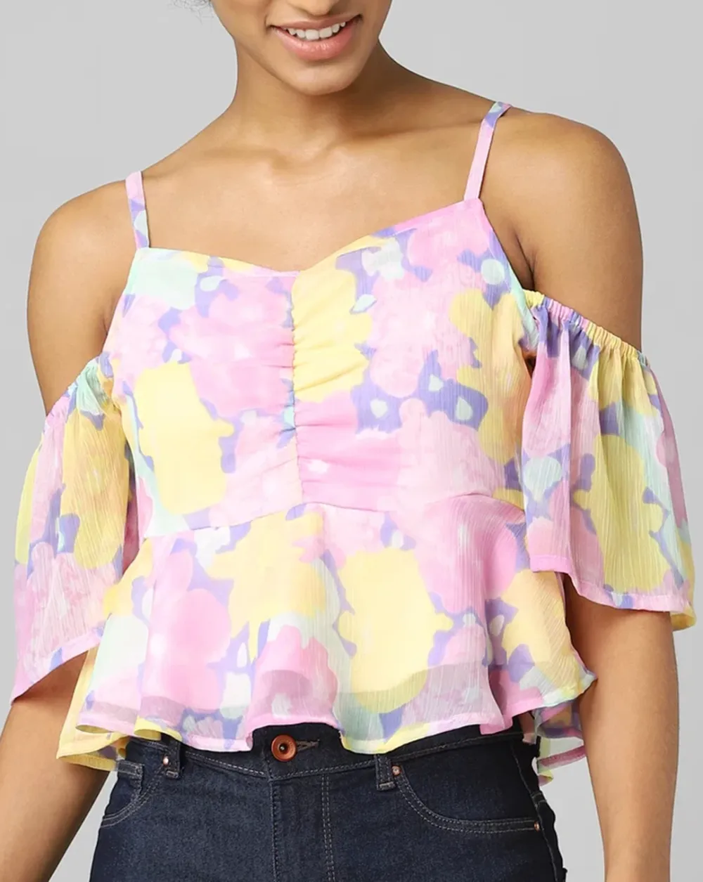 Multi-Colour Floral Print Top