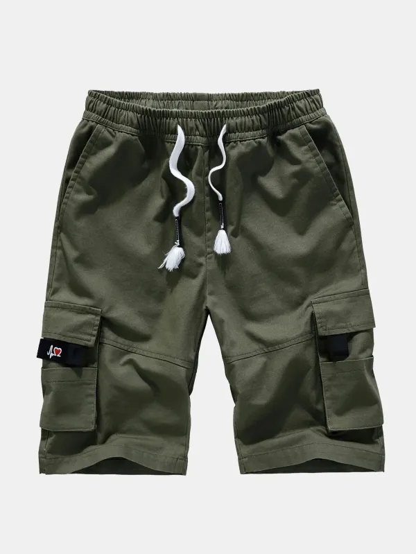 Drawstring Chino Cargo Shorts