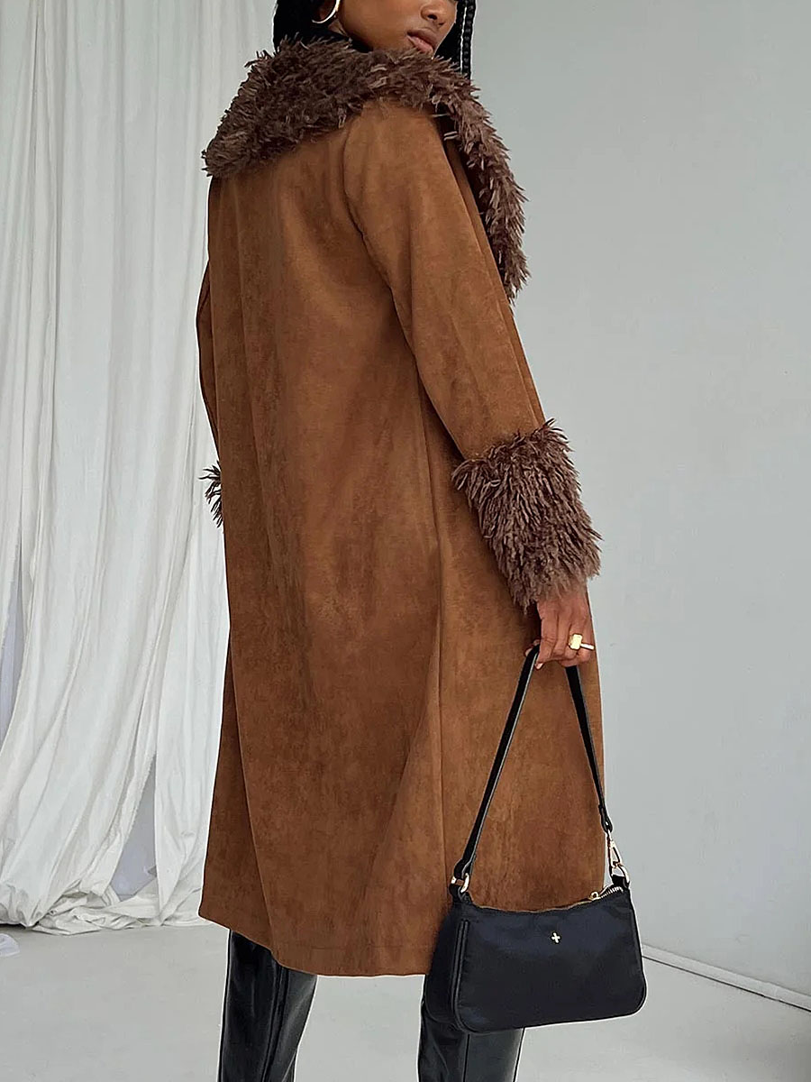 After Party Shearling Jacket Brown