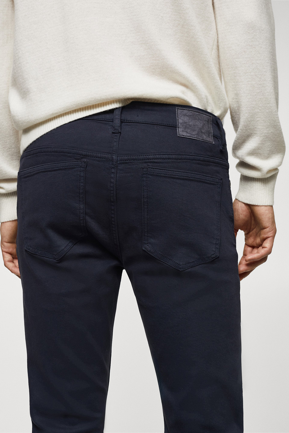 Dark Wash Tapered-Fit Jeans