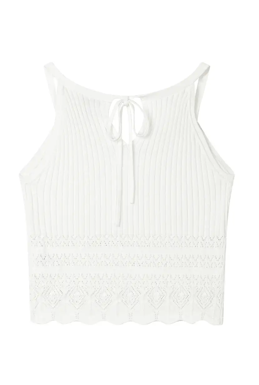 Deidre Knit Top - White