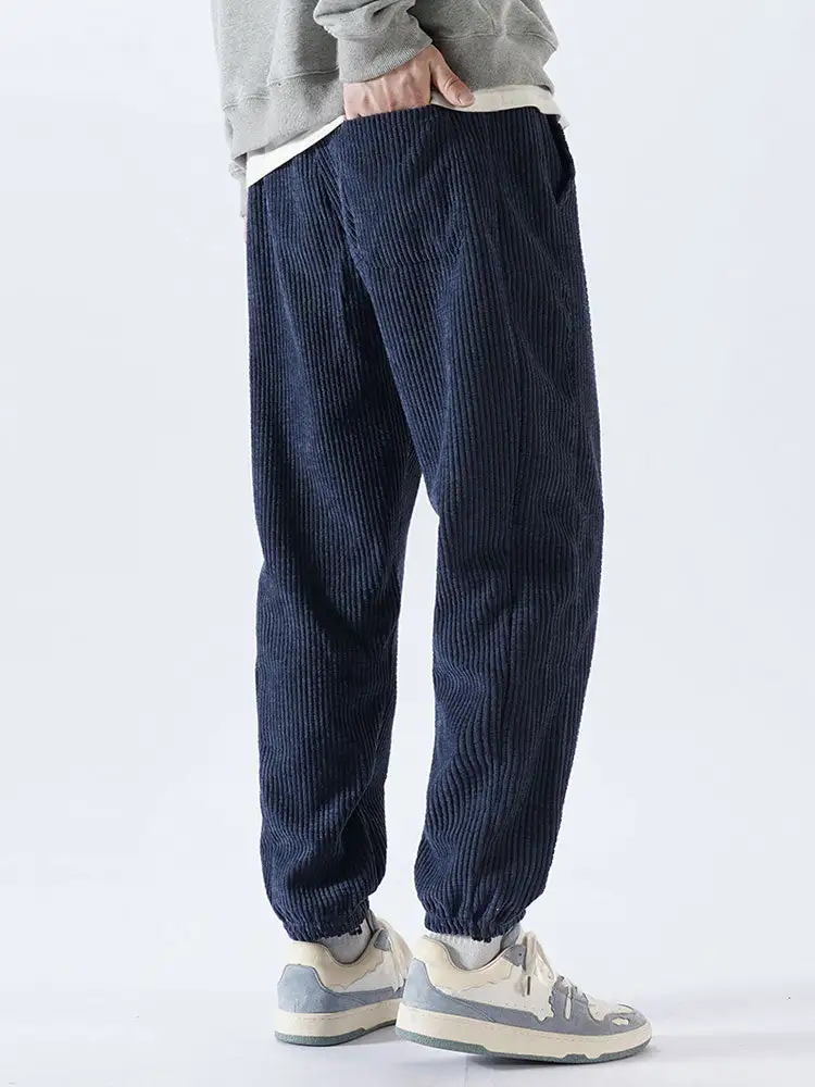 Drawstring Corduroy Pants