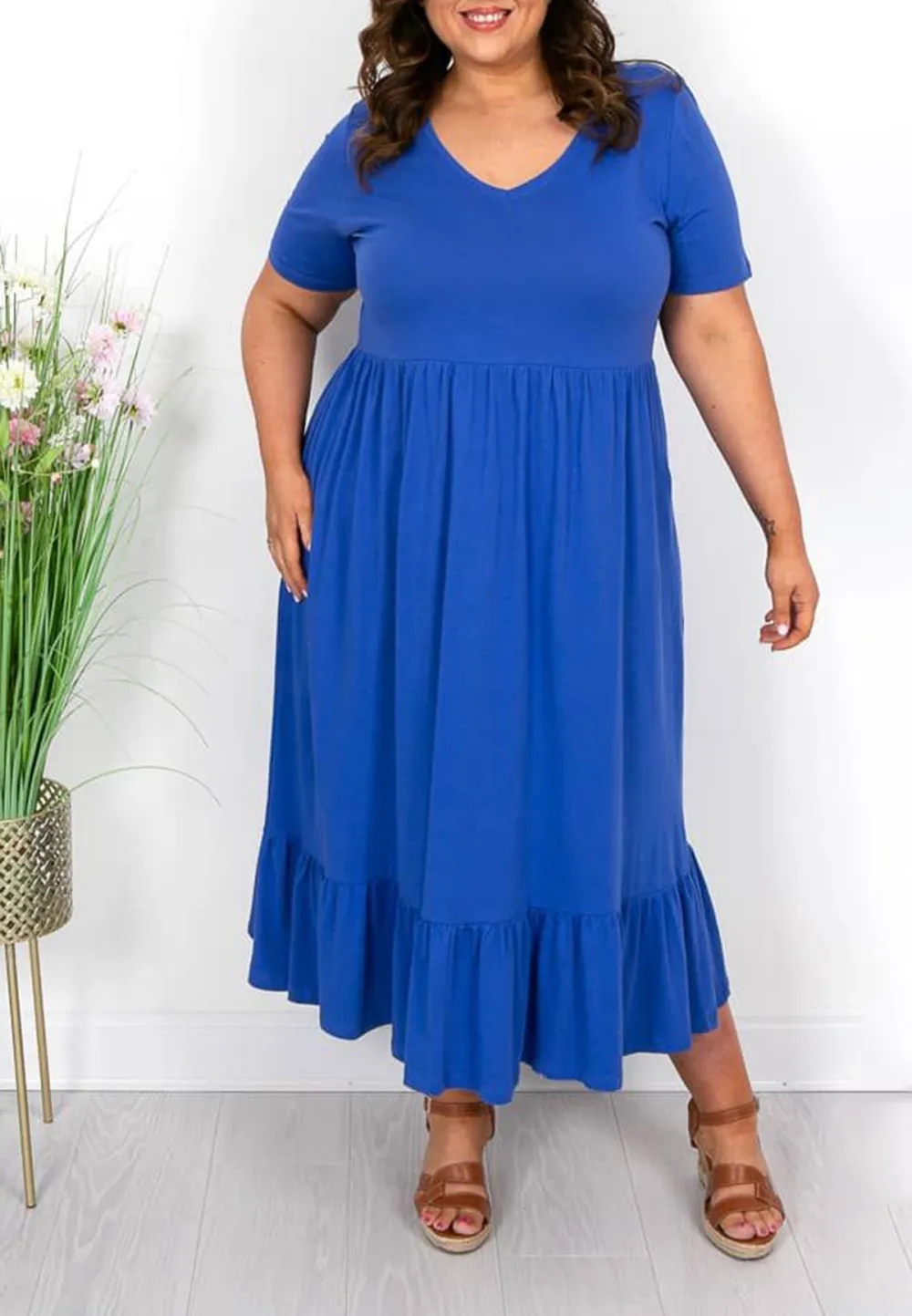 Royal Blue Cotton Dress