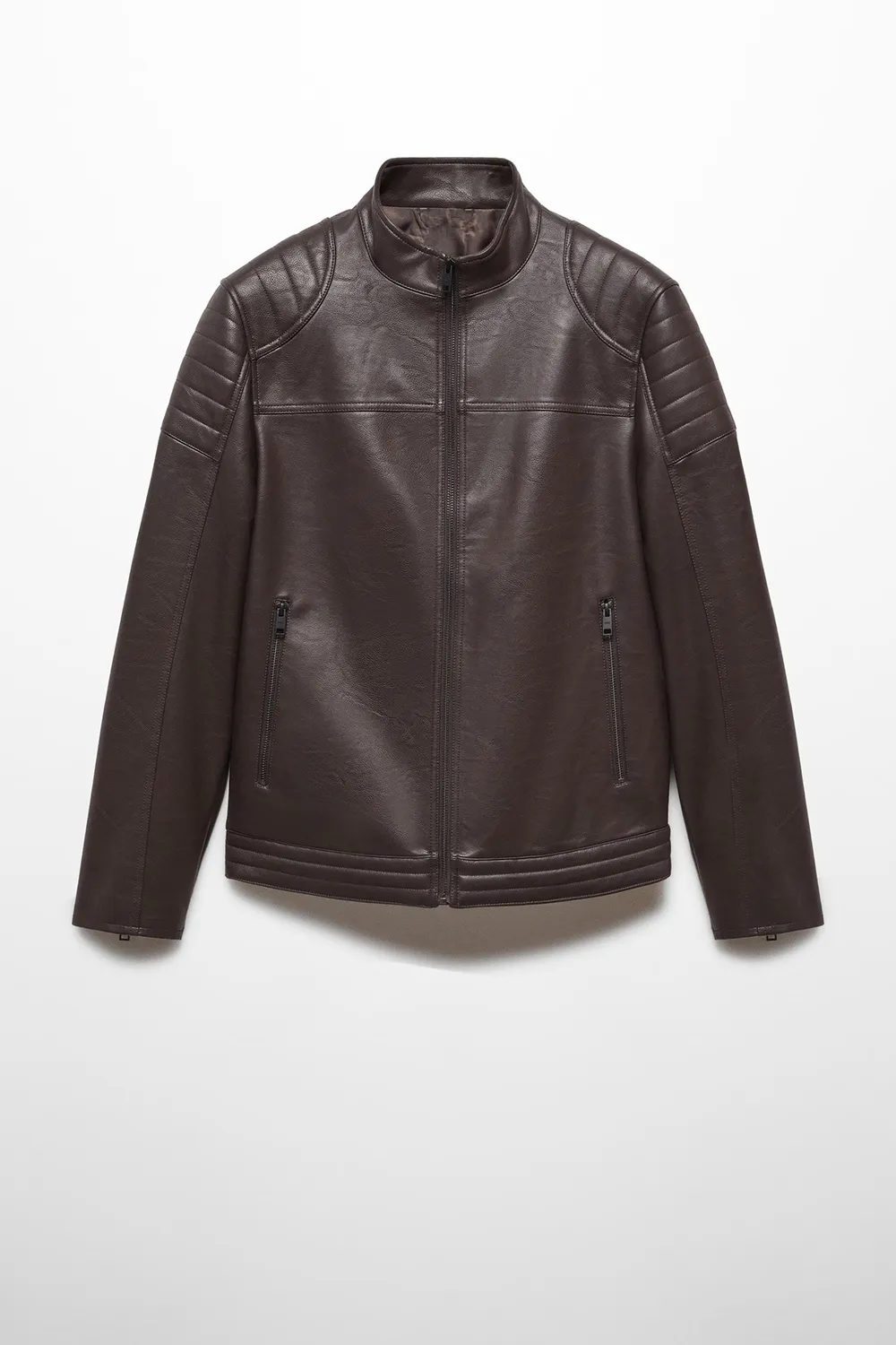 Nappa leather-effect jacket