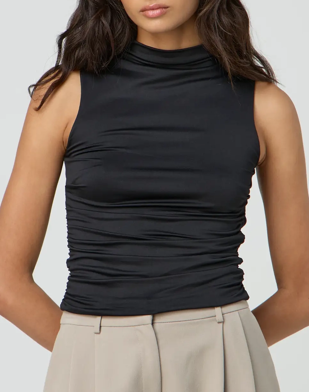 High Neck Open Back Top