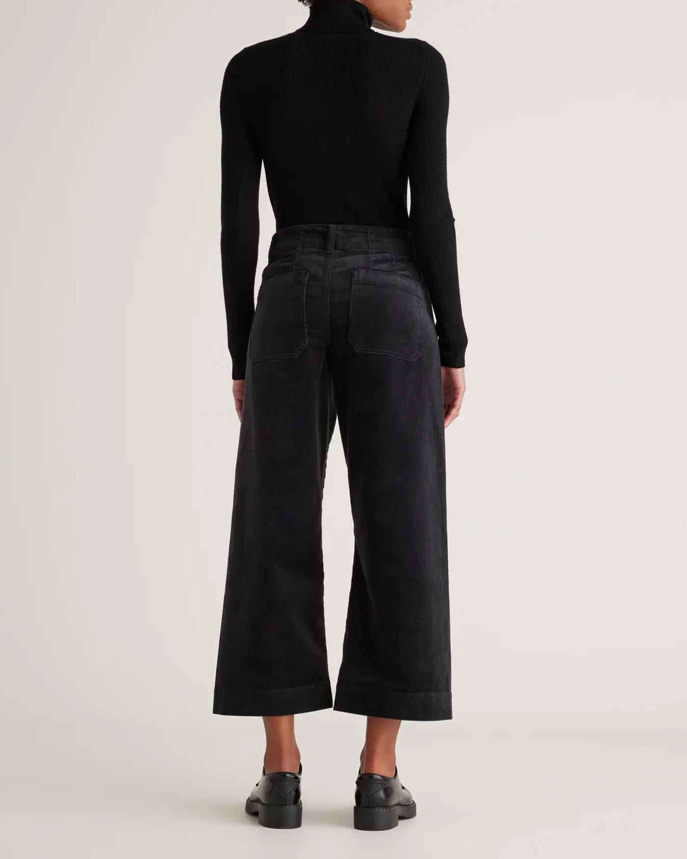 Corduroy Cropped Wide Leg Pants