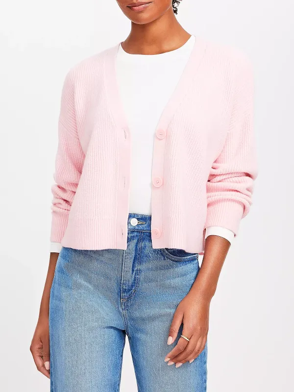 Ribbed Modern V-Neck Cardigan