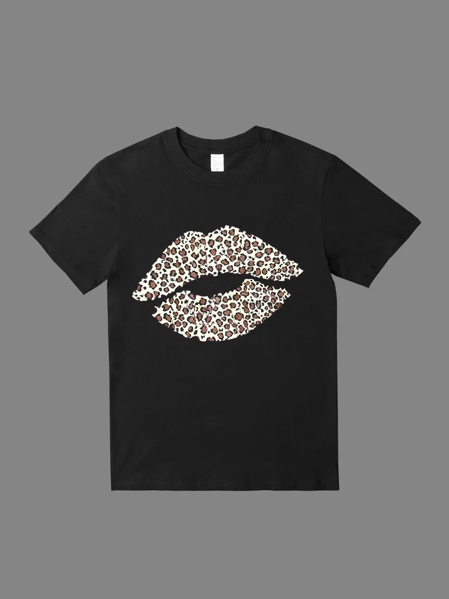 Leopard lips Tee