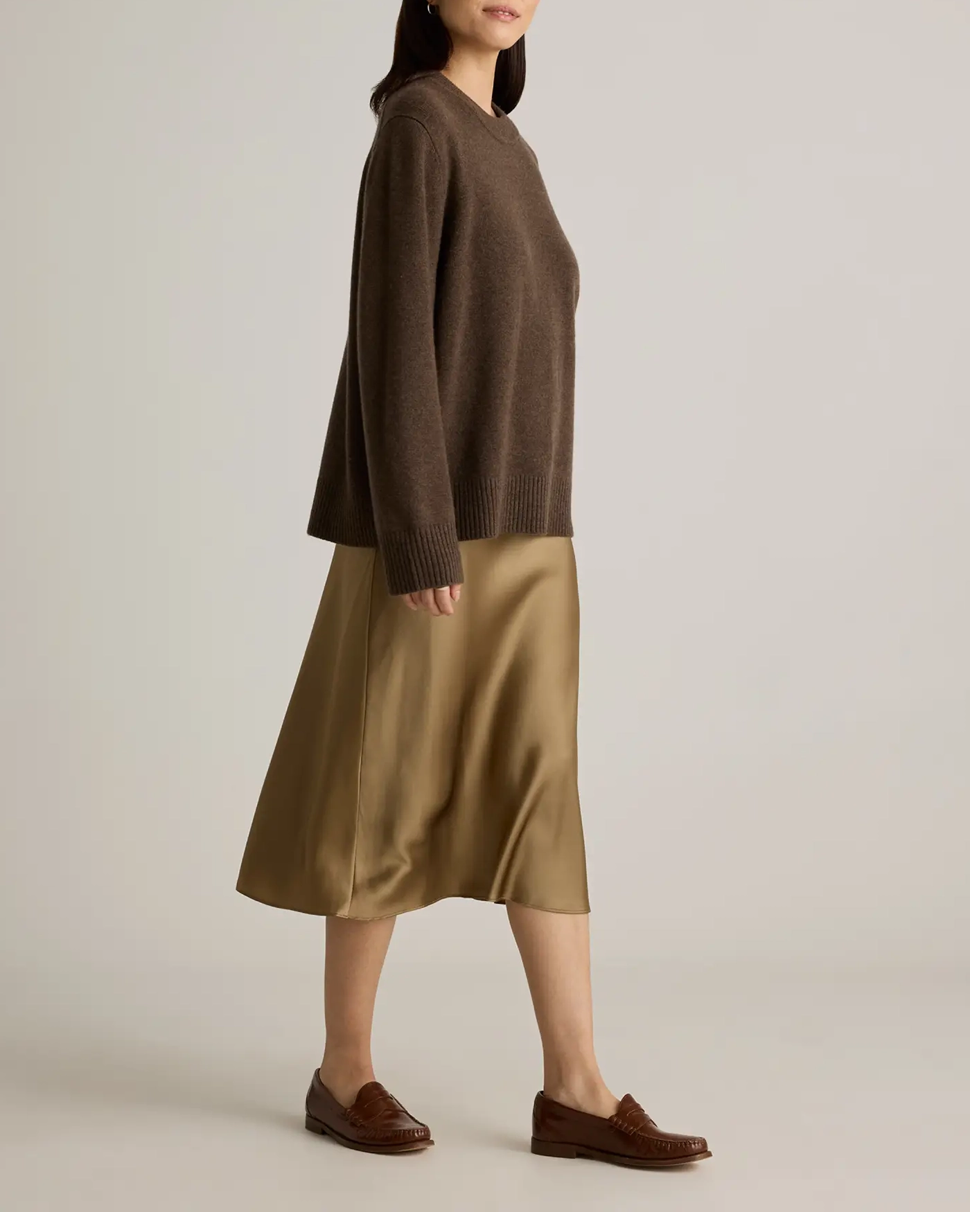 Loose Crew Neck Cashmere Oversized Sweater